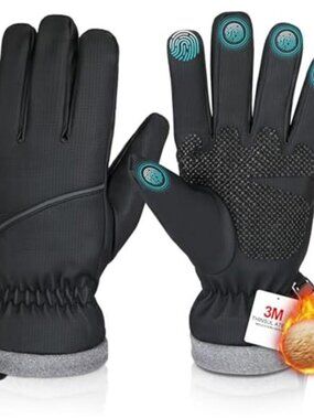 Winter Gloves Waterproof Touchscreen Thermal Fleece Windproof Ski Running Gloves